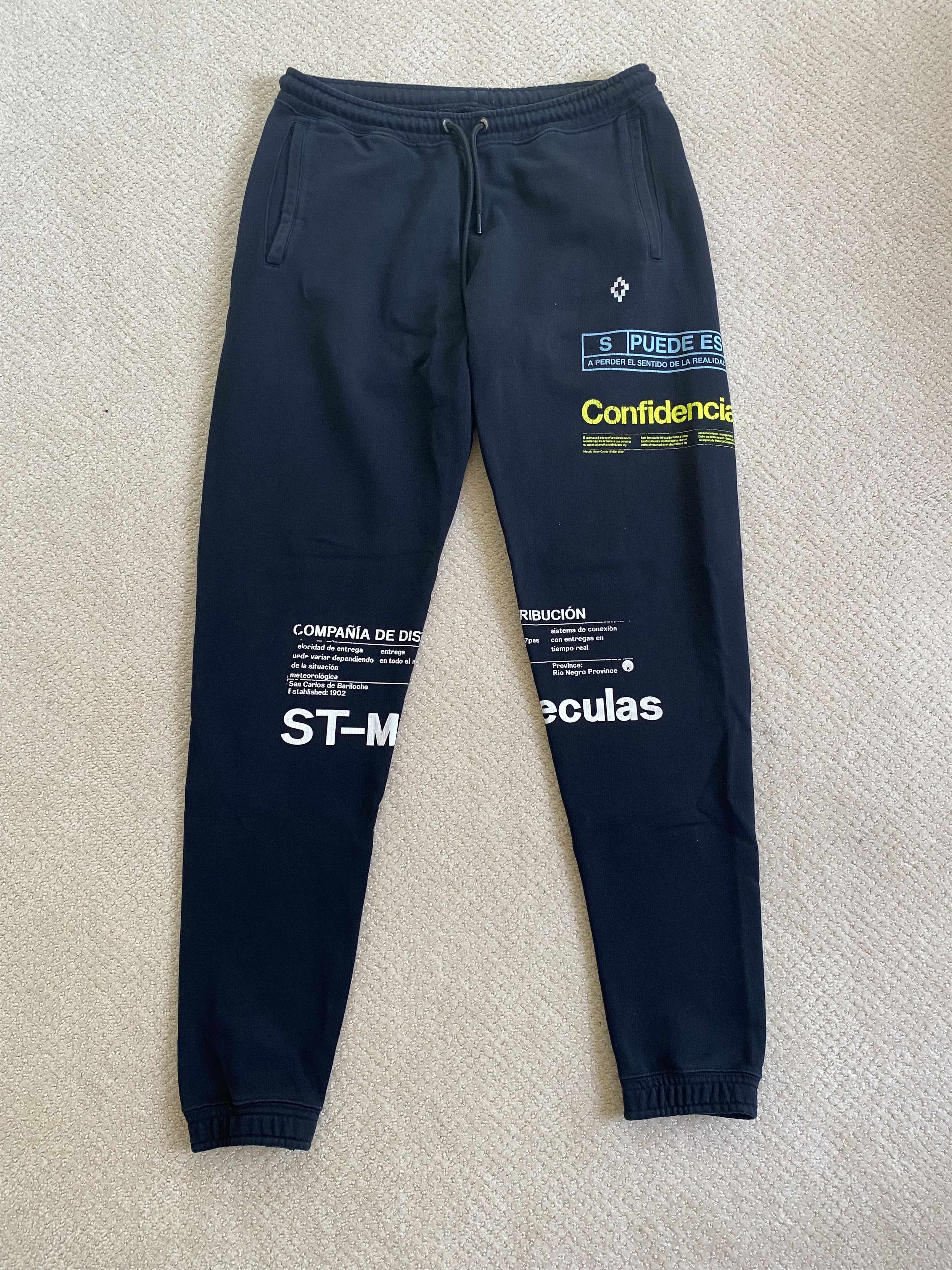 Marcelo Burlon Marcelo Burlon Graphic Print Sweatpants Black Size US 32 / EU 48 - 1 Thumbnail