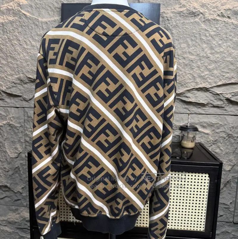 Fendi Fendi Colorblock Cotton Sweatshirt for Women . Size M / US 6-8 / IT 42-44 - 2 Thumbnail