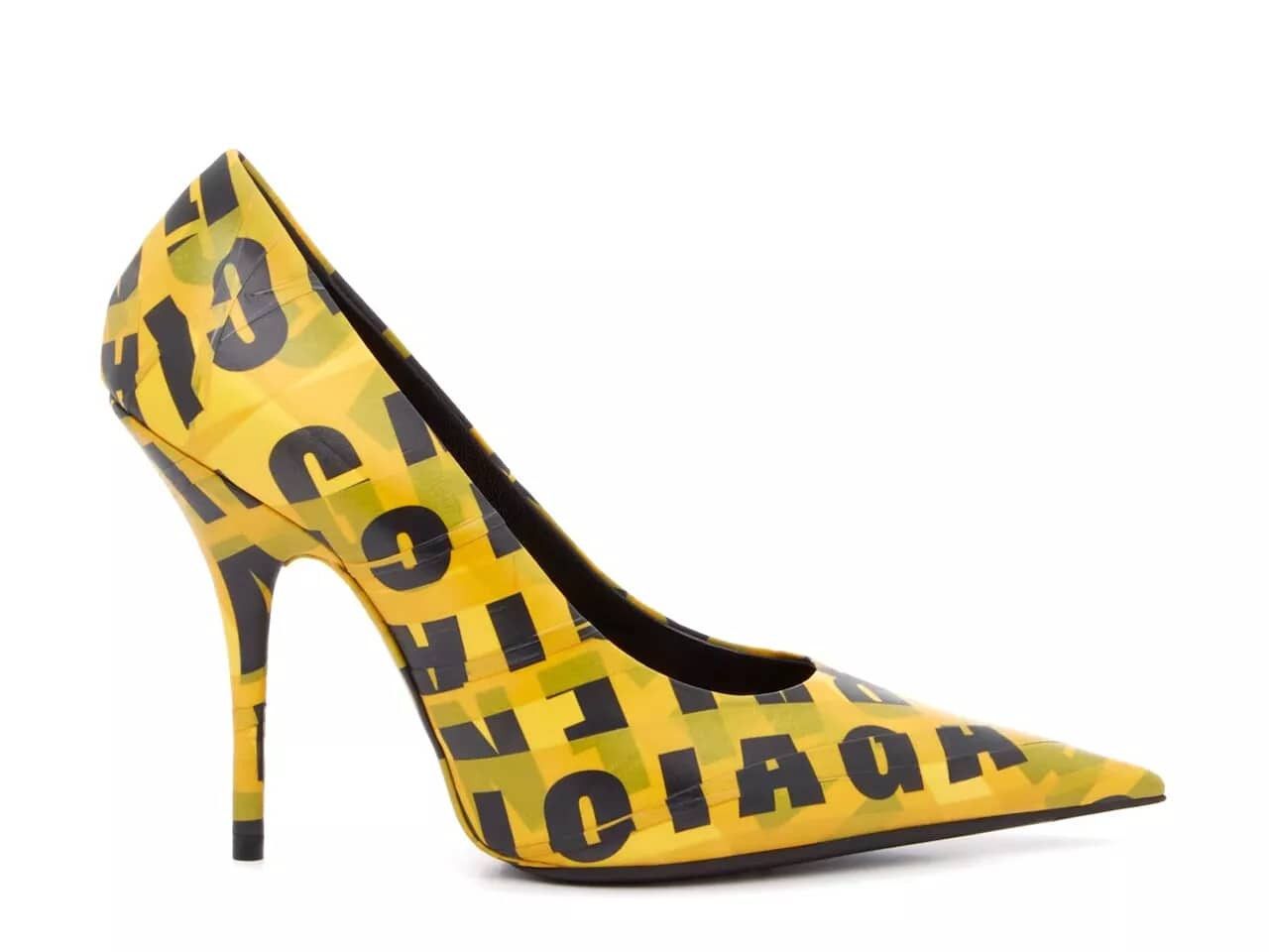 Balenciaga Balenciaga Knife Pumps Orange Caution Tape Logo Runway Kim Size US 8 / IT 38 - 11 Thumbnail