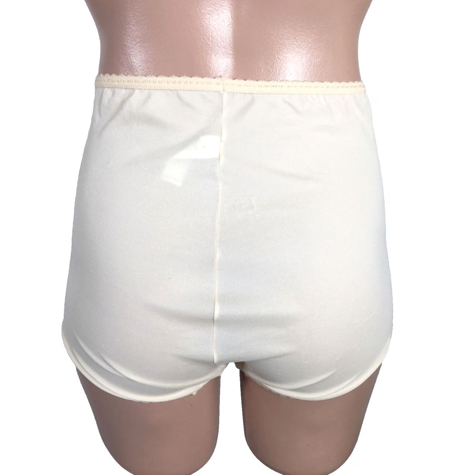 Vintage VINTAGE 1980s MUSHROOM GRANNY NYLON PANTIES LACE SHEER Beige 7 Cabernet Rockabilly Nervy Size 28" / US 6 / IT 42 - 2 Thumbnail