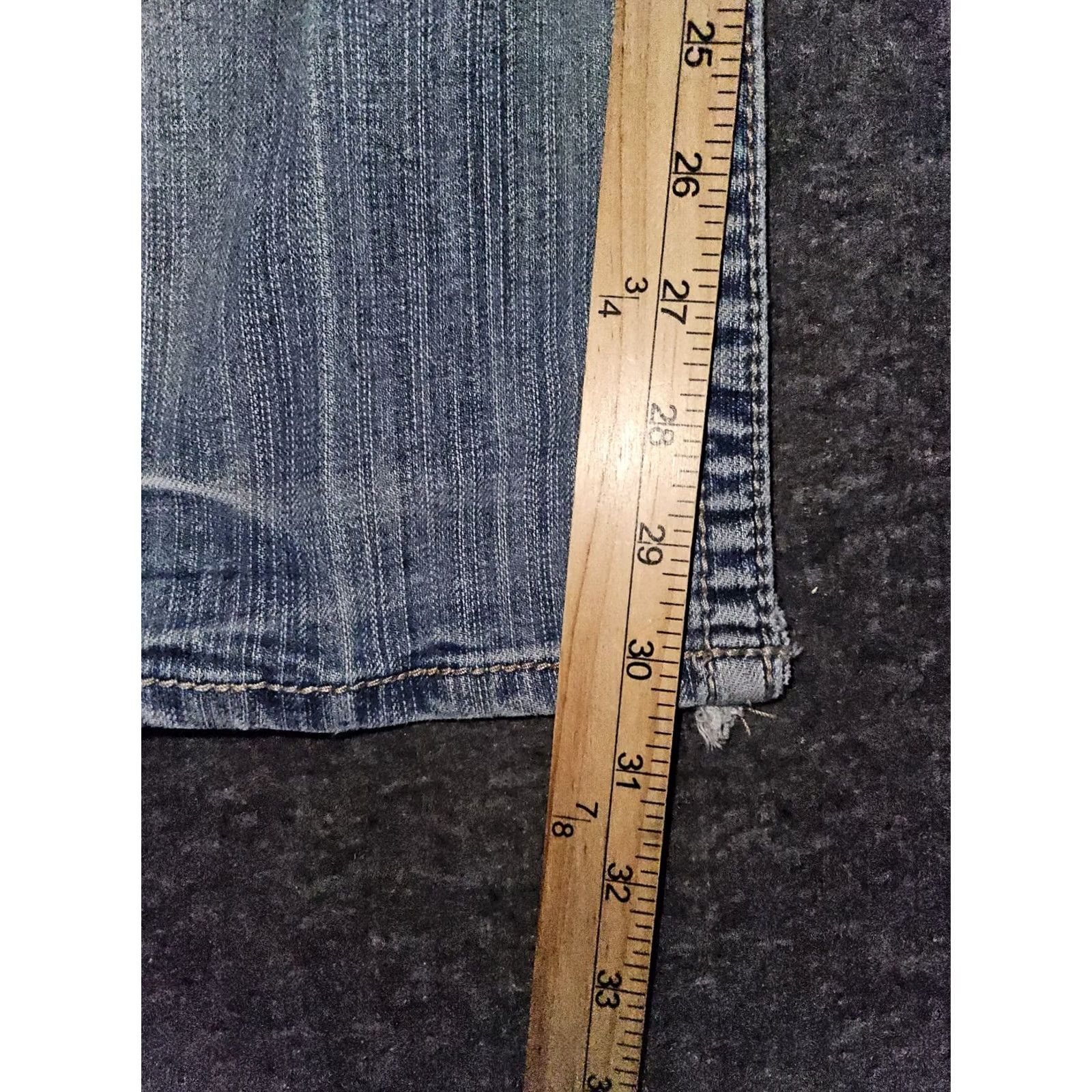 Vintage BKE Aiden Straight Jeans Women's 27 Regular Low Rise Blue Embroidered Preppy Denim Jeans Womens 27 Inseam 30 Size 27" / US 4 / IT 40 - 7 Thumbnail