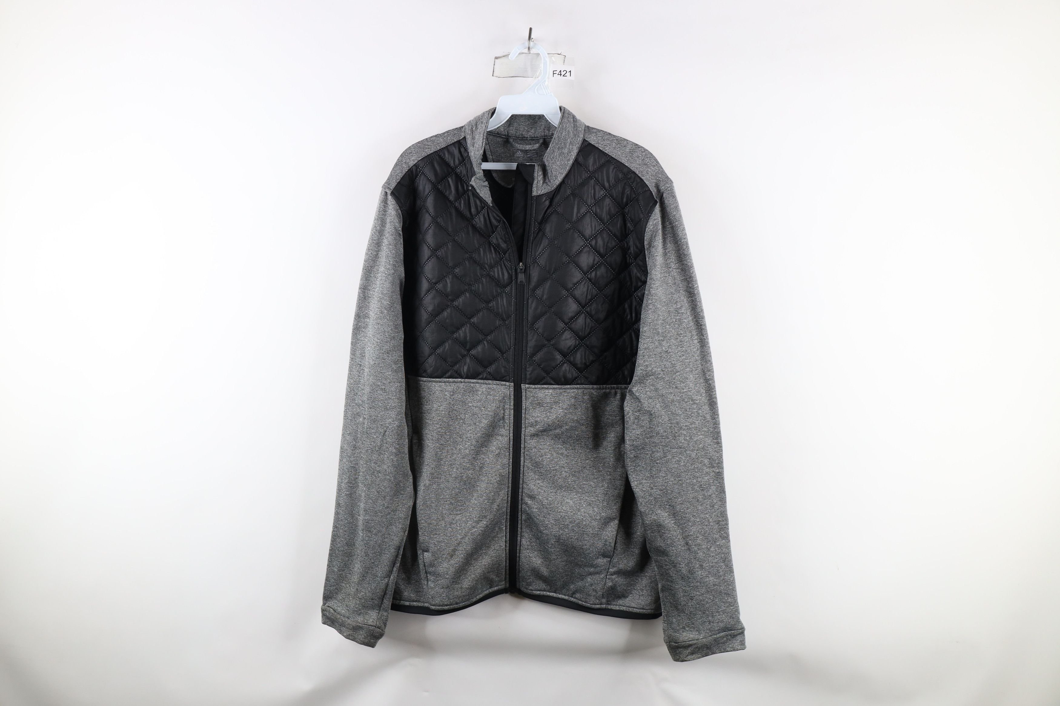 Adidas × Vintage Adidas Golf ClimaWarm Quilted Full Zip Sweatshirt Jacket Size US M / EU 48-50 / 2 - 1 Thumbnail