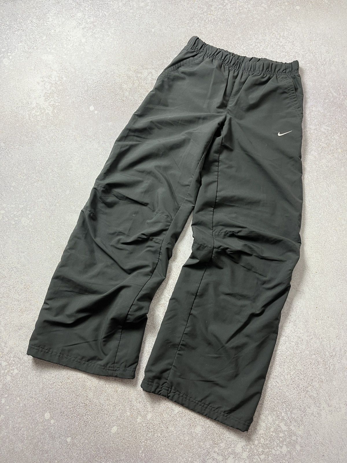 image of Nike Track Pants Y2K Baggy Drill Joggers Nylon in Grey, Men's (Size 30)