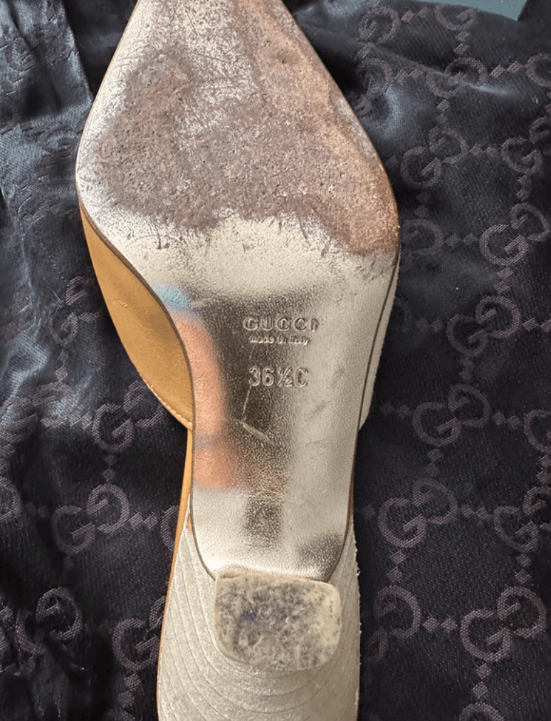 Gucci × Tom Ford × Vintage Gucci Shoes Sandals Mules Heels Leather Suede Tom Ford Size US 6.5 / IT 36.5 - 9 Thumbnail