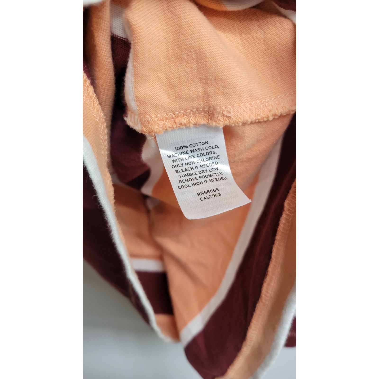 BP. BP T-Shirt Crewneck Short Sleeve Coral & Burgundy Men's XXS Size US XS / EU 42 / 0 - 3 Thumbnail