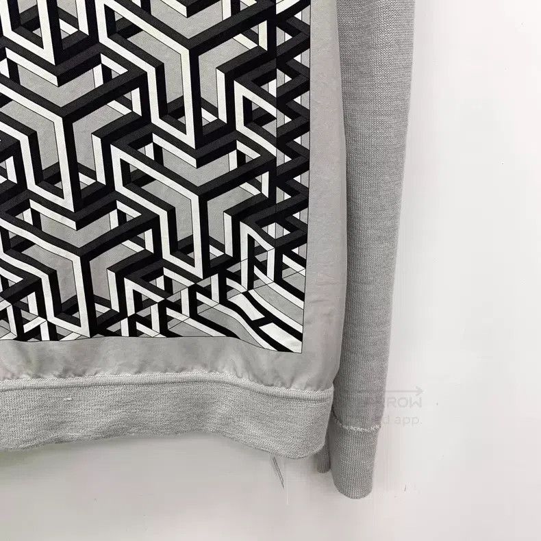 Hermes Hermes Gray silk blend pattern print alpaca wool high neck Size XS / US 0-2 / IT 36-38 - 4 Thumbnail
