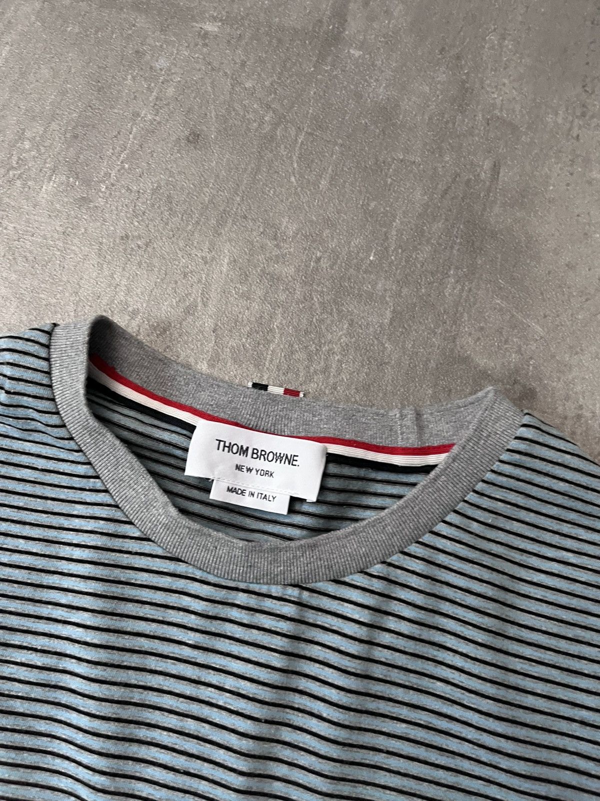 Thom Browne striped pocket T-shirt cotton