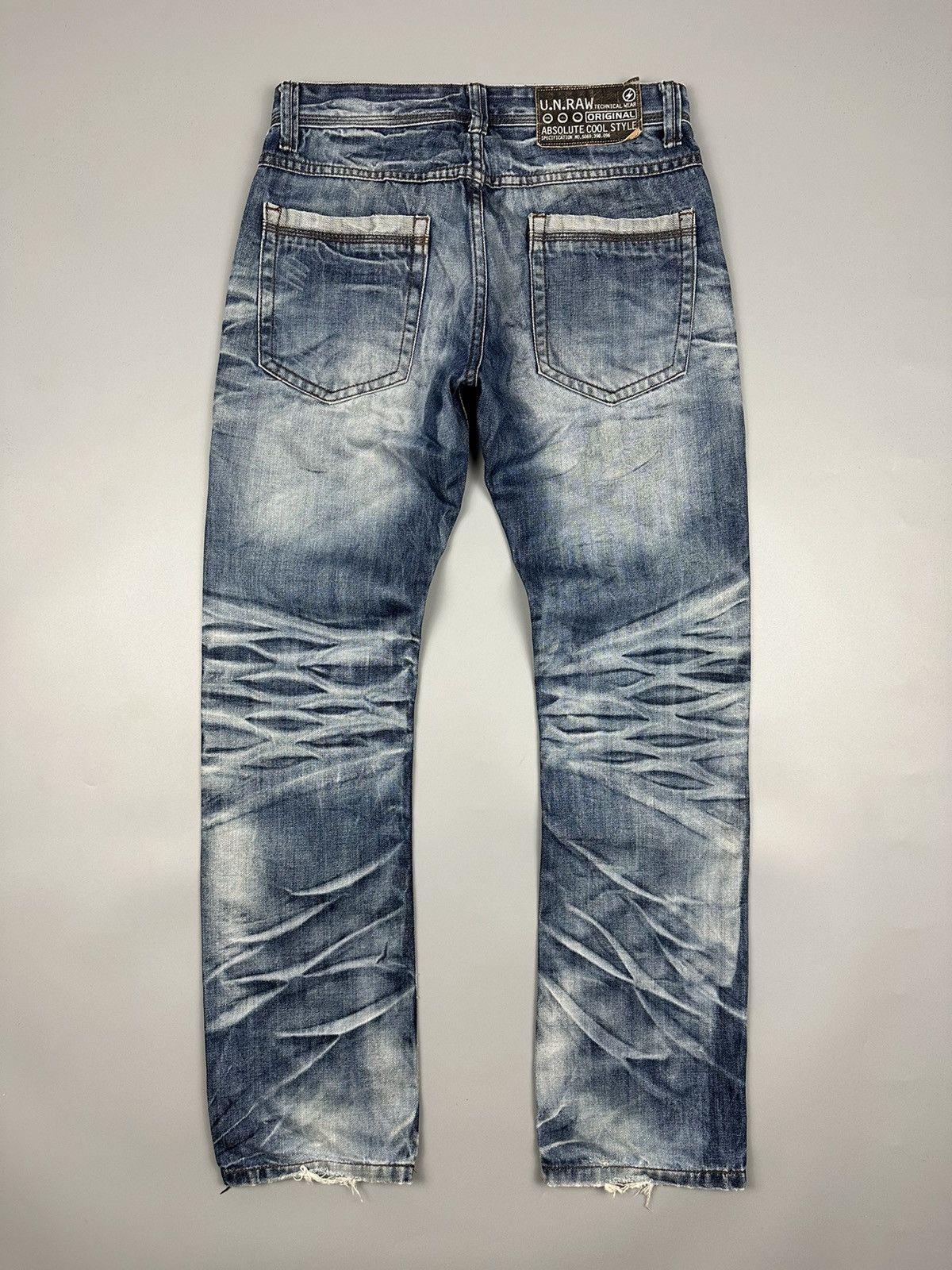 If Six Was Nine × Le Grande Bleu (L.G.B.) Distressed Unity Raw Whiskered Denim Size US 31 - 2 Thumbnail