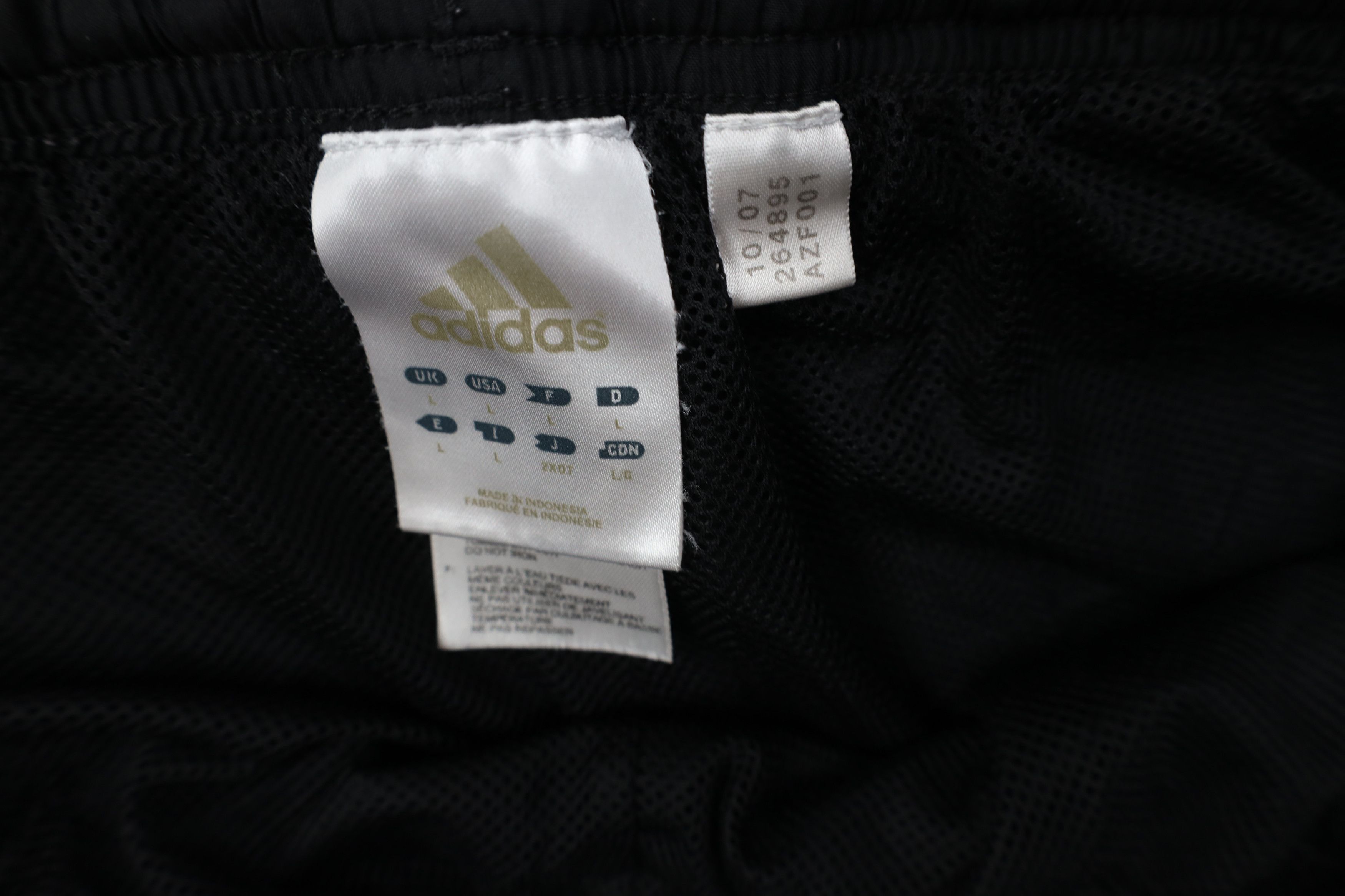 Adidas Vintage Y2K Adidas Striped Lined Wide Leg Windbreaker Pants Size 30" / US 8 / IT 44 - 8 Thumbnail