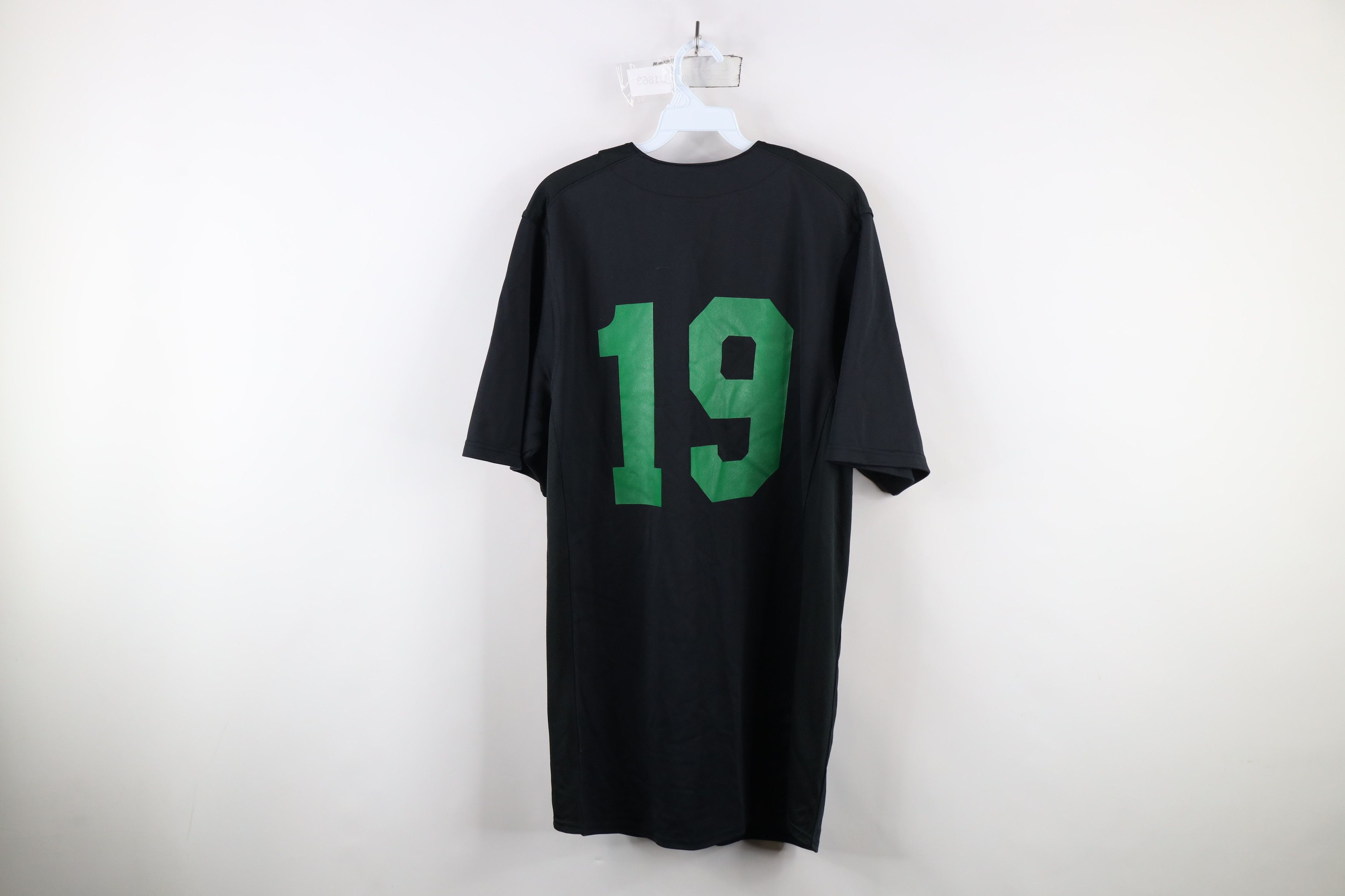 Nike × Vintage Nike Monogram Logo Baseball Jersey Shirt Black Polyester Size US L / EU 52-54 / 3 - 12 Thumbnail