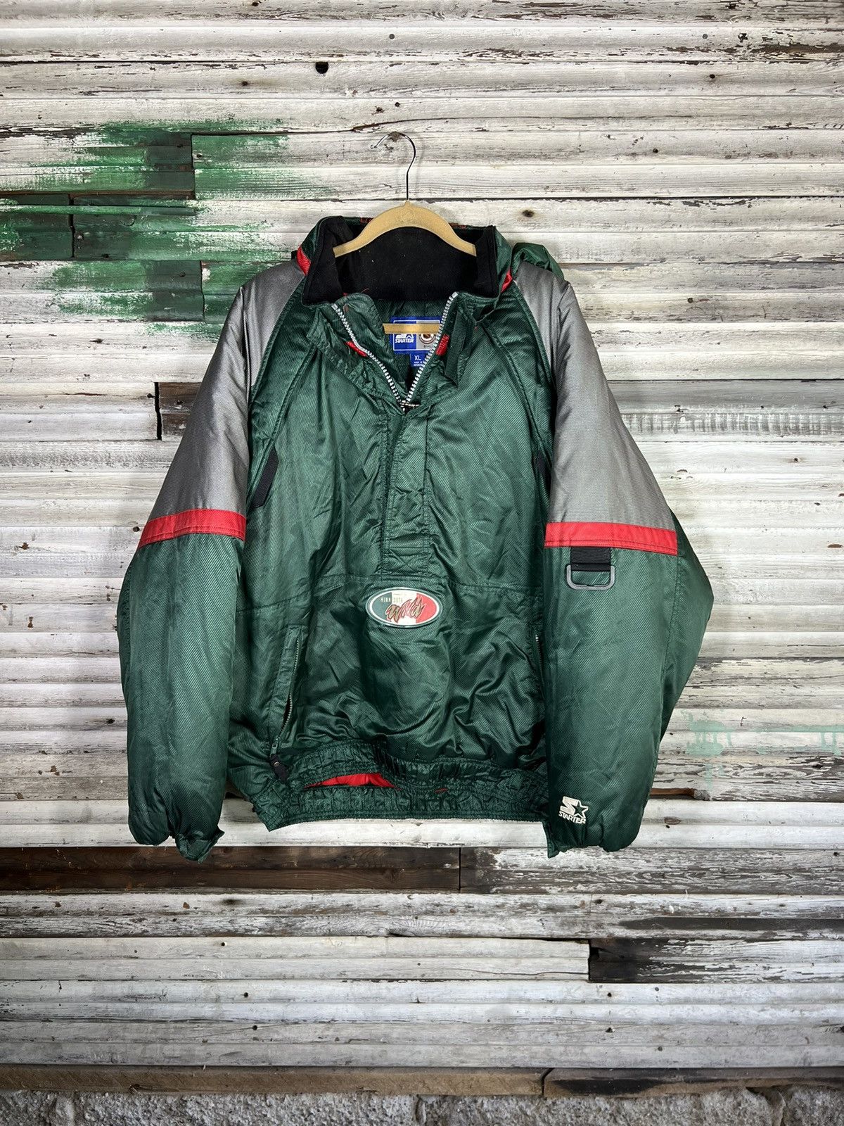 Starter × Vintage Vintage Minnesota Wild Starter Jacket Size US XL / EU 56 / 4 - 1 Thumbnail