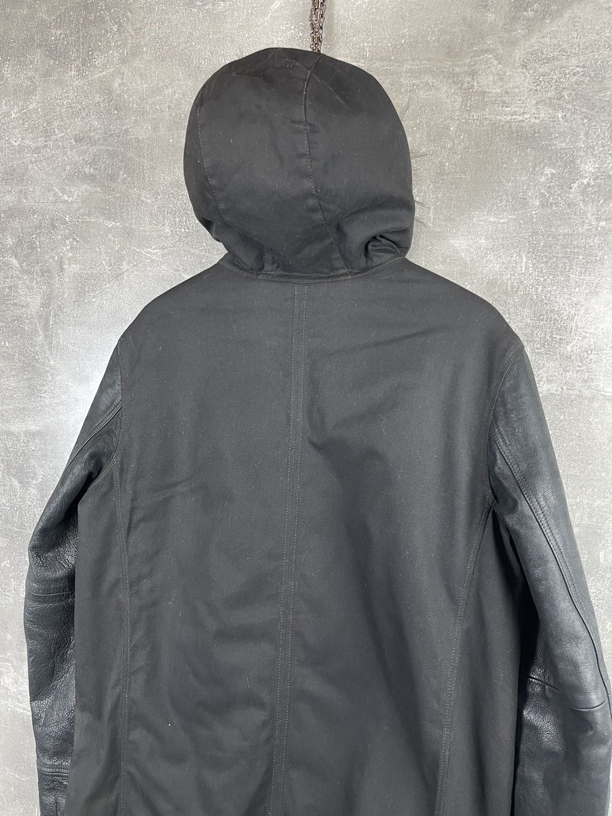 John Varvatos Archive John Varvatos USA Leather/Wax Cotton Parka Jacket Size US M / EU 48-50 / 2 - 11 Thumbnail