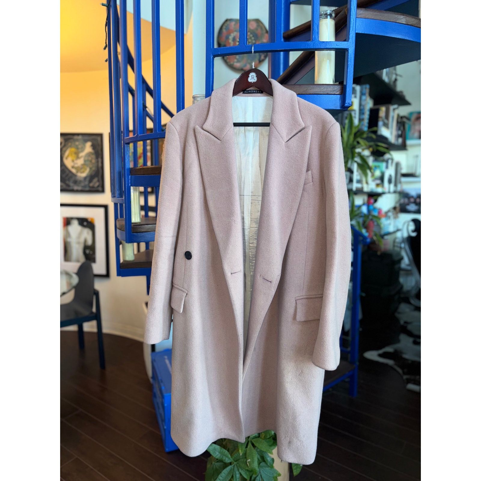 Japanese Brand Blindness Japan Pink Wool Blend Long Coat Size M Size US M / EU 48-50 / 2 - 1 Thumbnail
