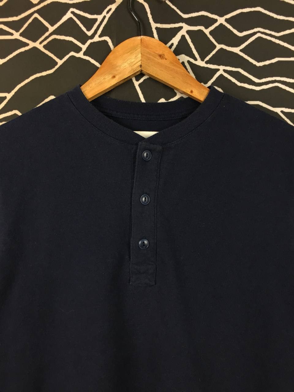 Vintage Taylor Stitch Navy Blue The Heavy Bag Henley Tee Size US S / EU 44-46 / 1 - 3 Thumbnail