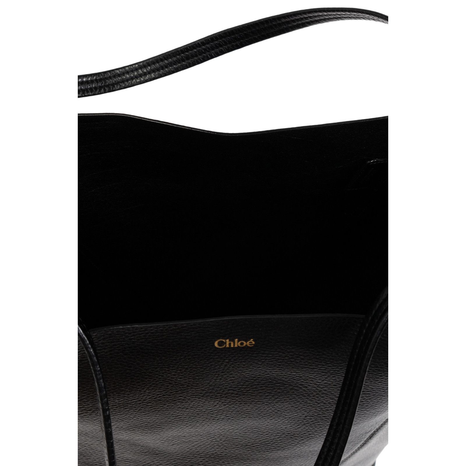 Chloe Chloe Large Spin Black Grained Leather Tote Bag New & Authen Size ONE SIZE - 5 Thumbnail