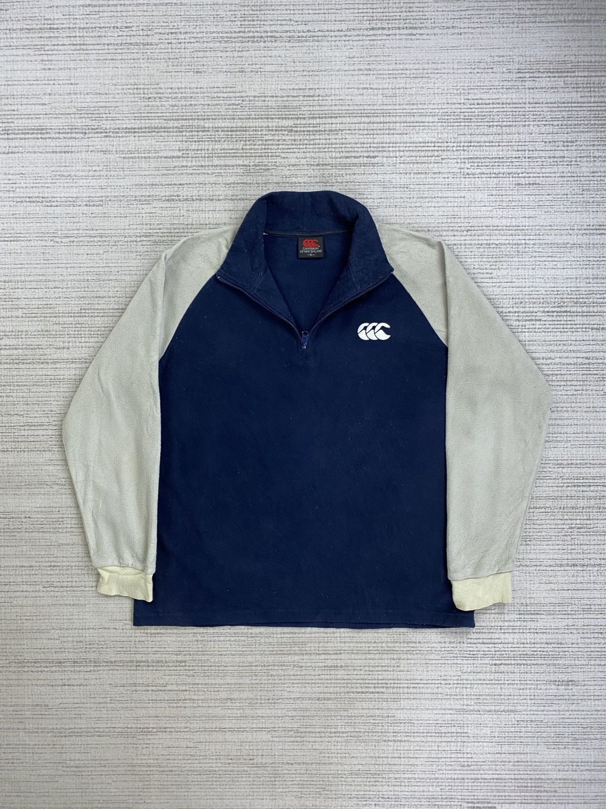 Canterbury of New Zealand × Vintage Vintage Canterbury Embroidered Logo Fleece Half Zipper Shirt Size US XL / EU 56 / 4 - 5 Thumbnail