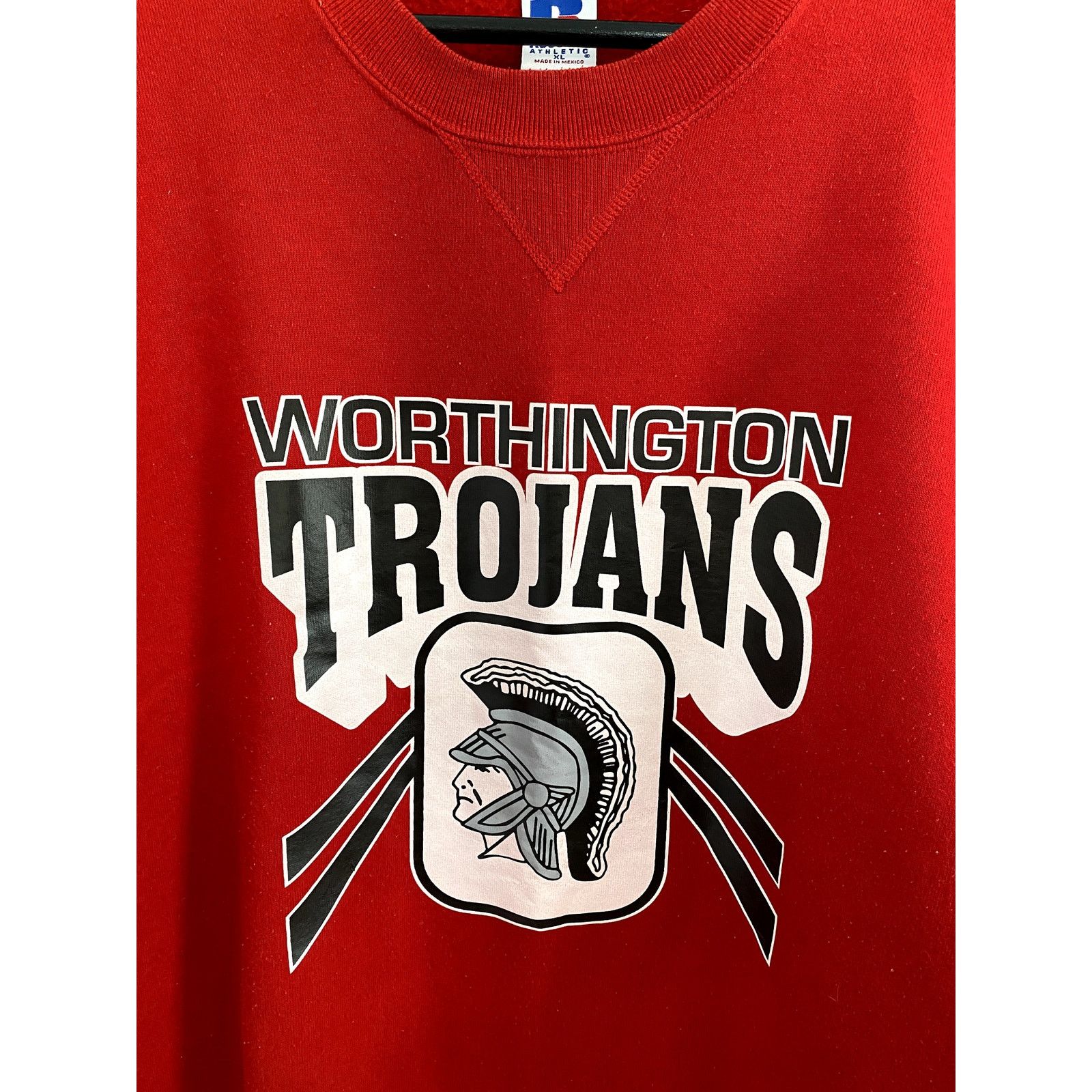 Russell Athletic Vintage Worthington Trojans High School Crewneck Sweatshirt Size US XL / EU 56 / 4 - 2 Thumbnail