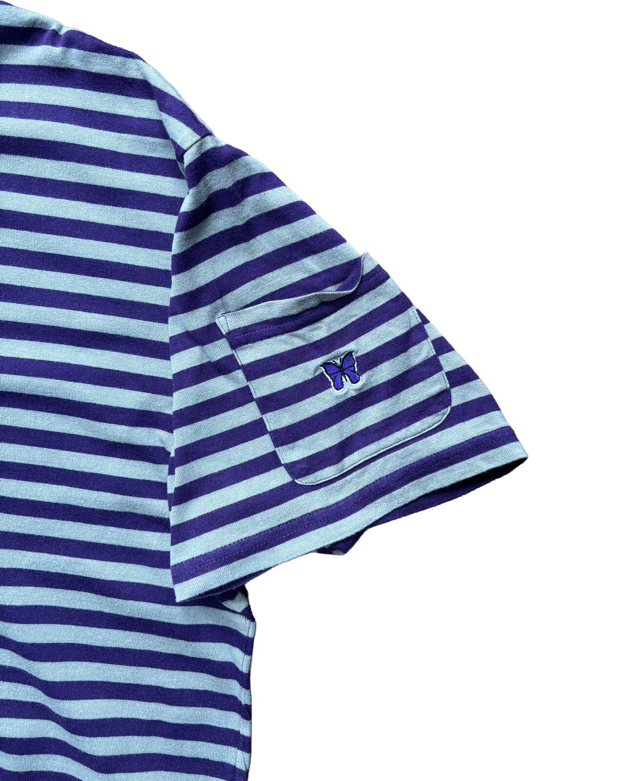 Needles Needles Striped Pocket Tee Purple Medium Size US M / EU 48-50 / 2 - 3 Thumbnail