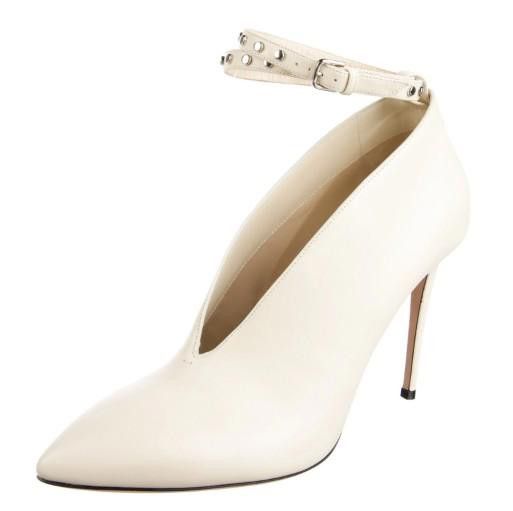 Jimmy Choo BNIB Jimmy Choo Ivory Leather Studded Ankle-Strap Heels Size US 10 / IT 40 - 2 Thumbnail