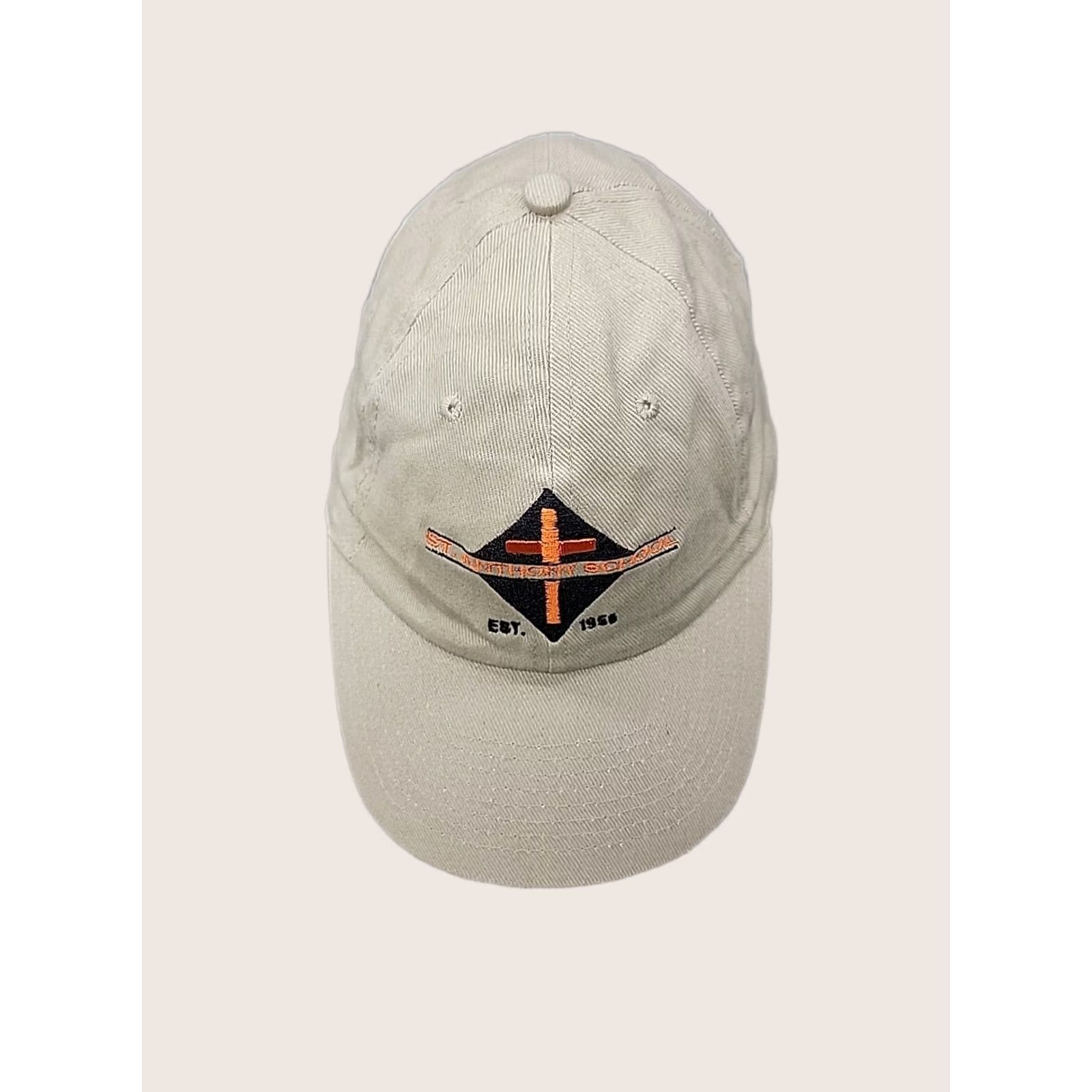 Vintage St. Anthony School Hat Cap Adult Adjustable Baseball Cap Men One Size Beige Cobra Size ONE SIZE - 1 Thumbnail