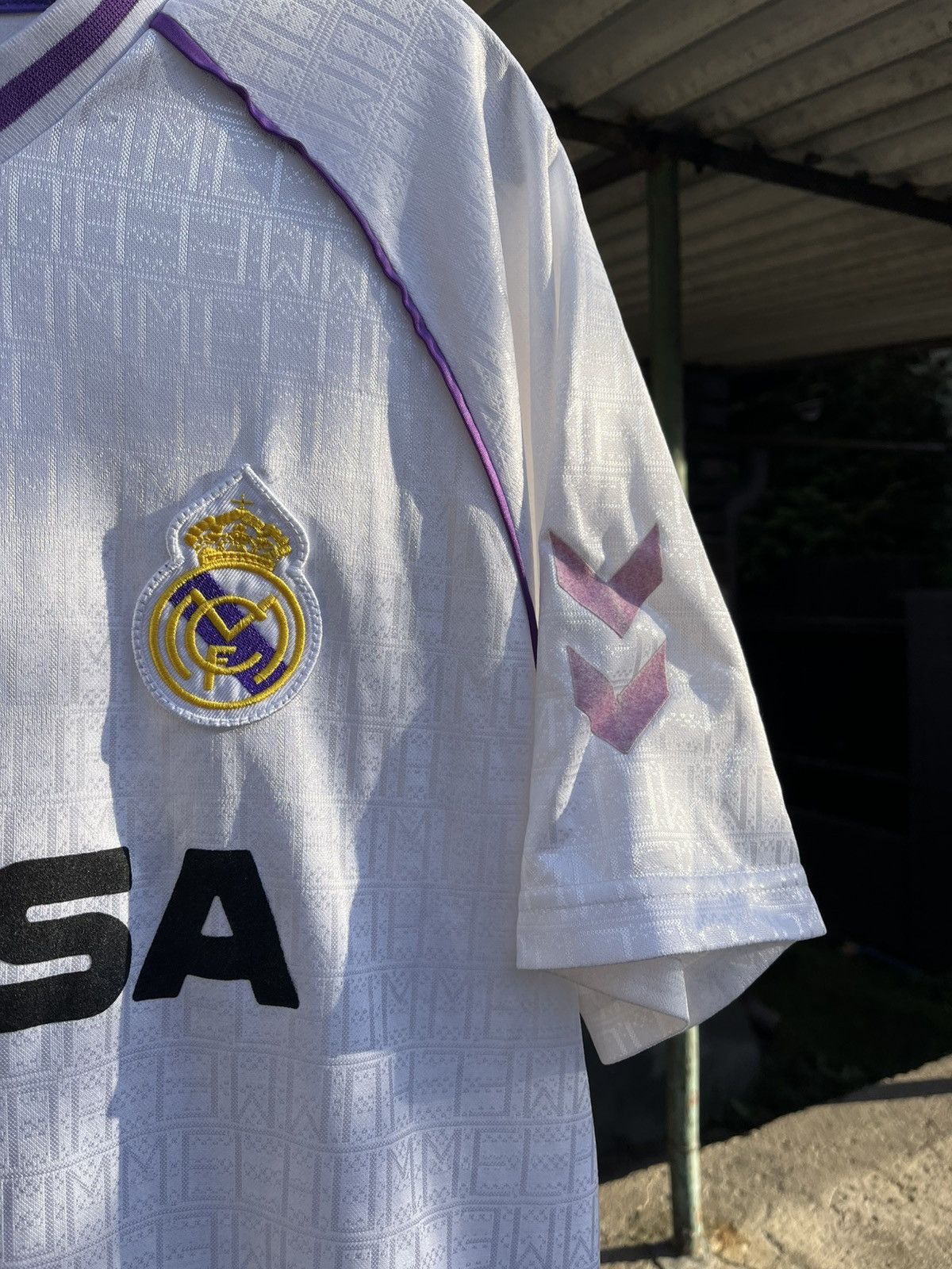 Hummel Vintage Rare Real Madrid Hummel jersey 1990-92 home bloke Size US XL / EU 56 / 4 - 4 Thumbnail