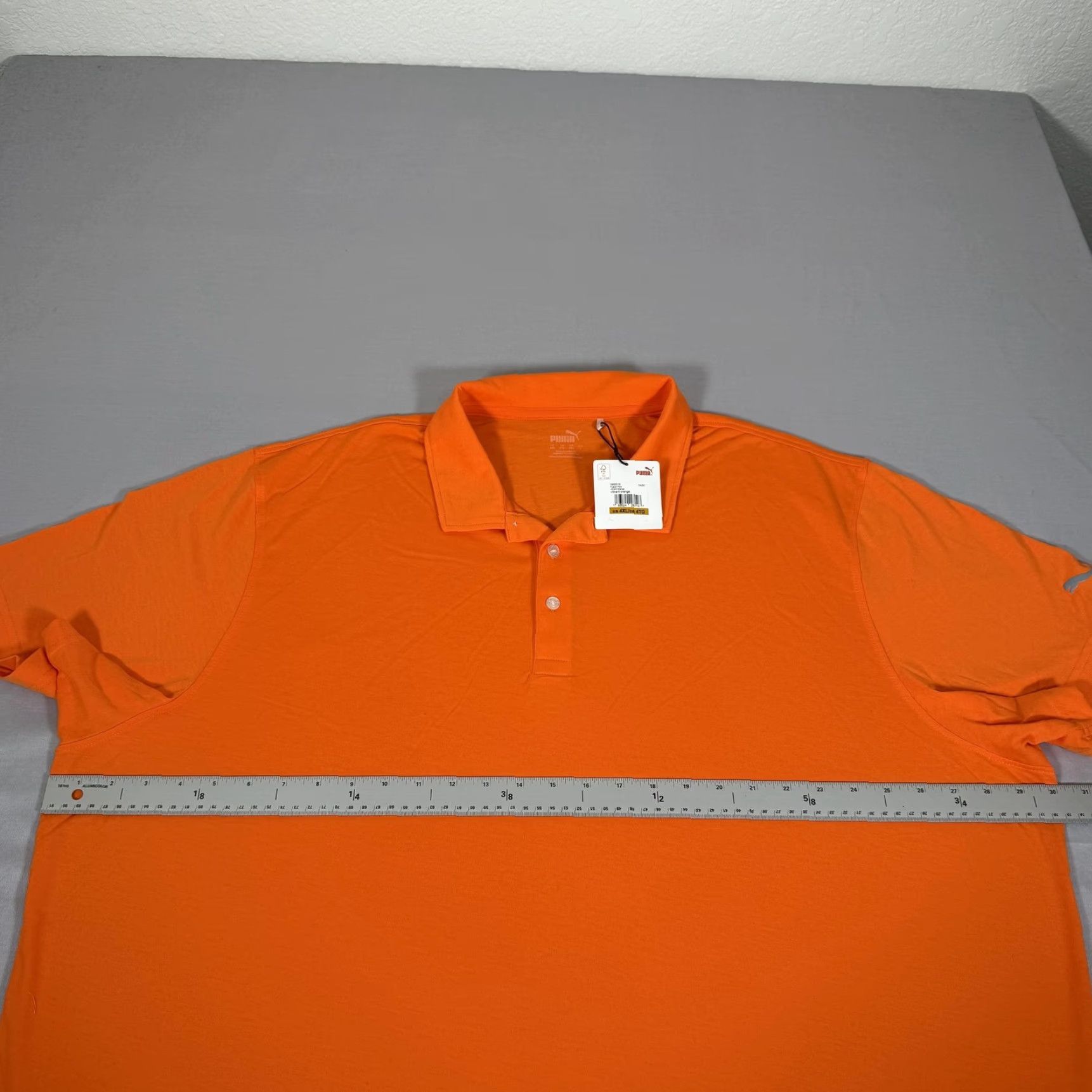 Puma Puma Shirt Mens 4XL Vibrant Orange Polo Fusion Golf Performance Short Sleeve Size US XXL / EU 58 / 5 - 6 Thumbnail