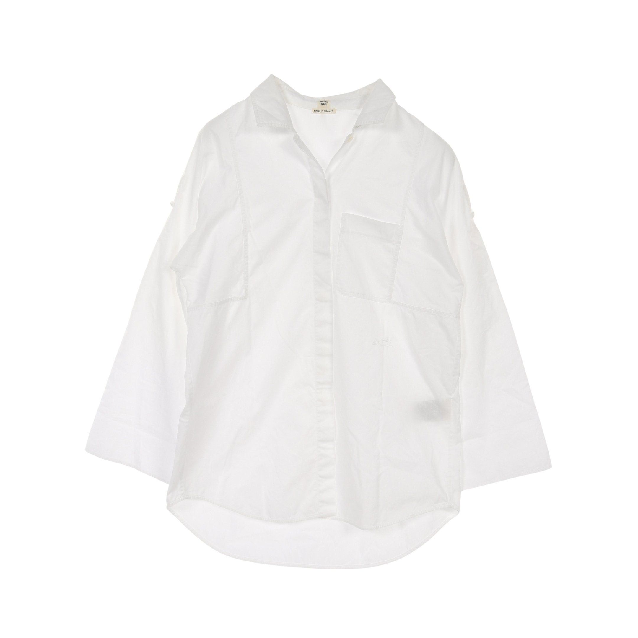 Hermes Hermes Caleche Embroidery Shirt Cotton White Size ONE SIZE - 1 Thumbnail