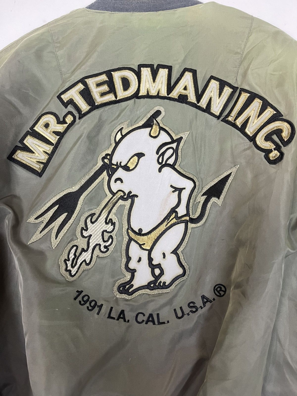 Tedman TEDMAN LUCKY DEVIL MA-1 TED COMPANY BOMBER MILITARY JACKET Size US L / EU 52-54 / 3 - 18 Thumbnail