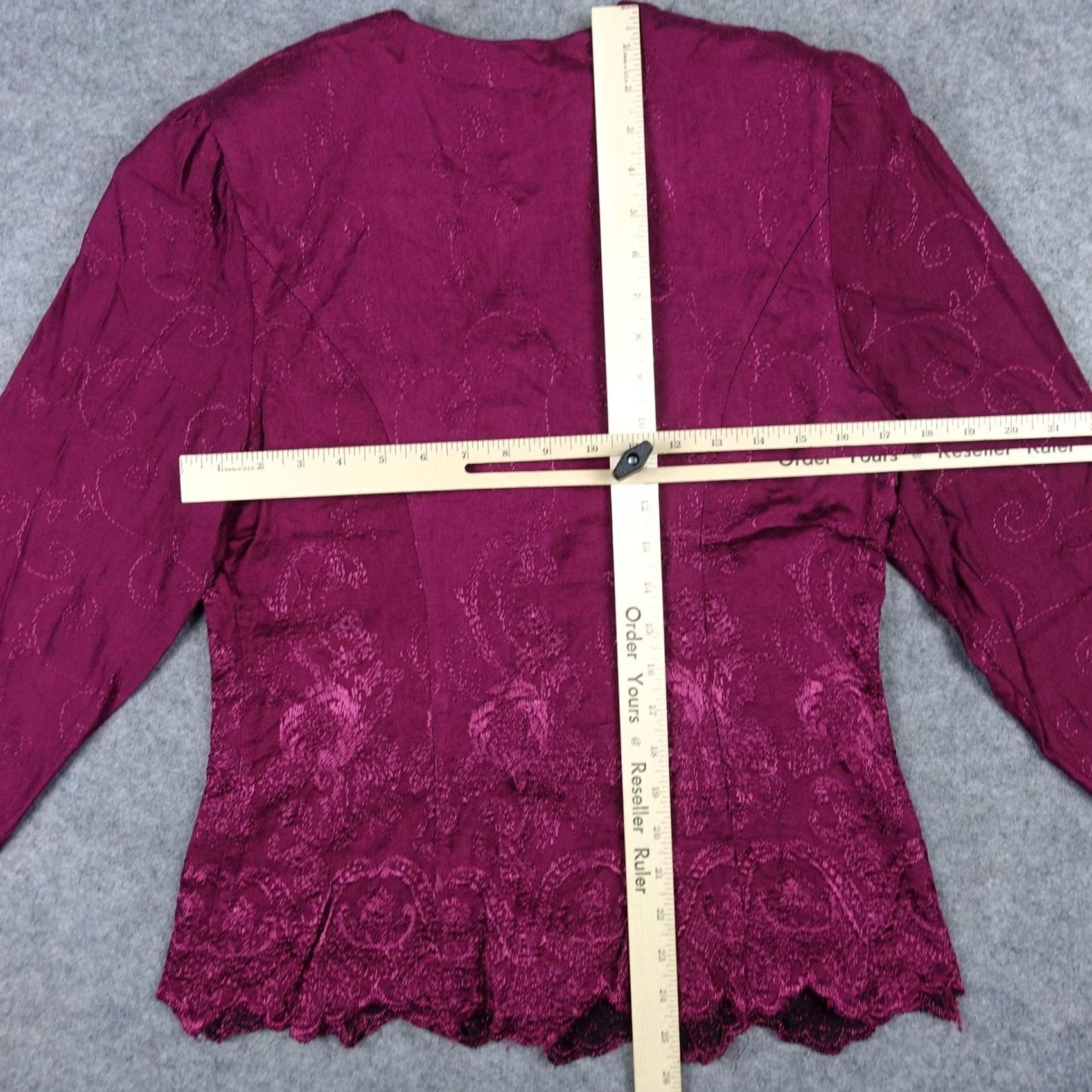 Vintage VINTAGE Jeffrey & Dara Jacket Womens 12 Pink Lace Embroidered Blazer Magenta Jacket Women - 12 Navy or Pink? Size XL / US 12-14 / IT 48-50 - 7 Thumbnail