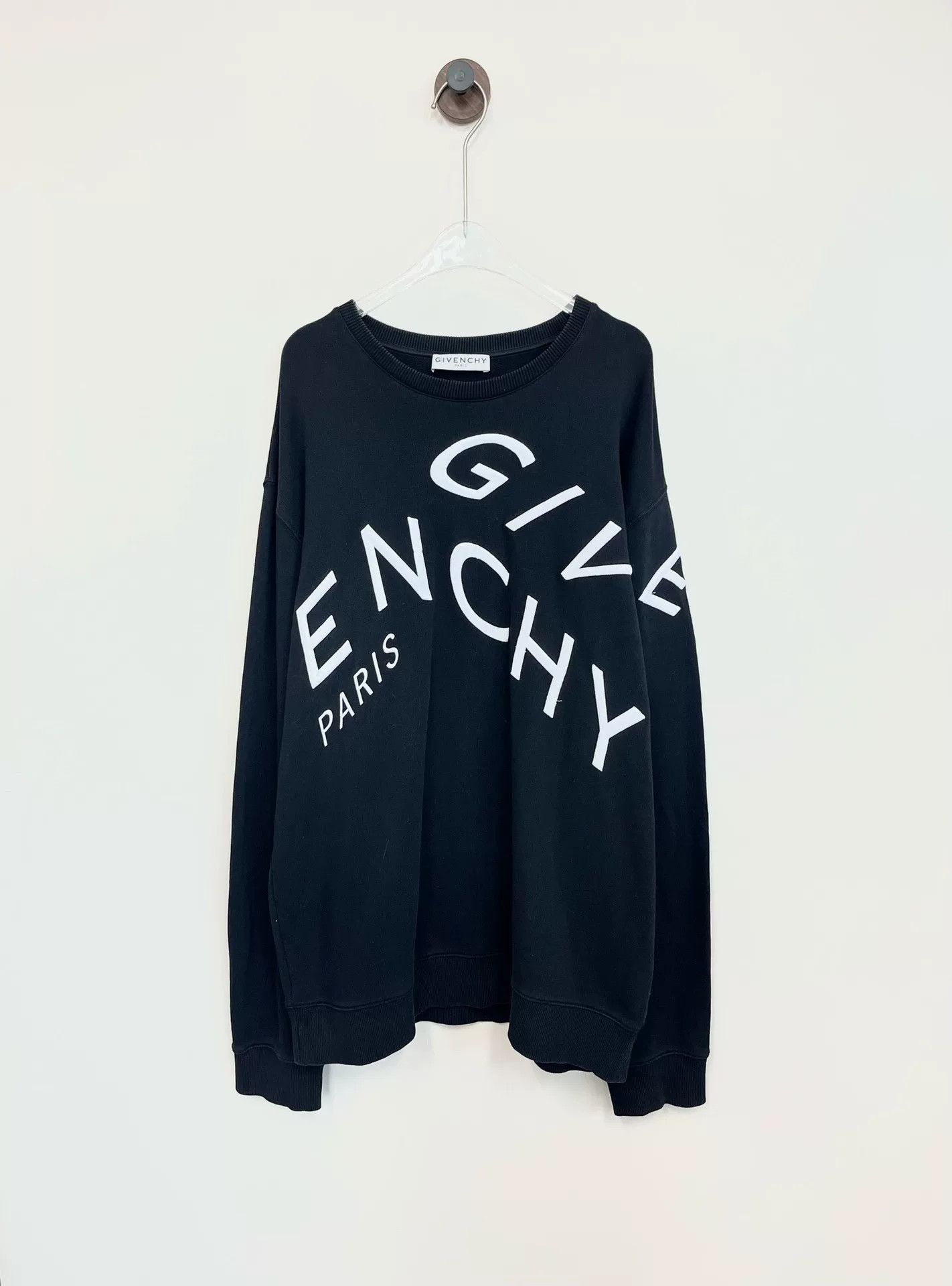 Givenchy Givenchy Black Embroidered Logo Hoodie XXL Size US XXL / EU 58 / 5 - 1 Thumbnail