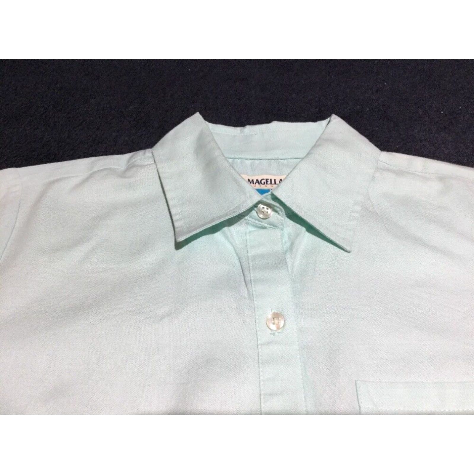 Vintage VINTAGE Magellan Green Short Sleeve Button Down Shirt Womens XS Size XS / US 0-2 / IT 36-38 - 2 Thumbnail