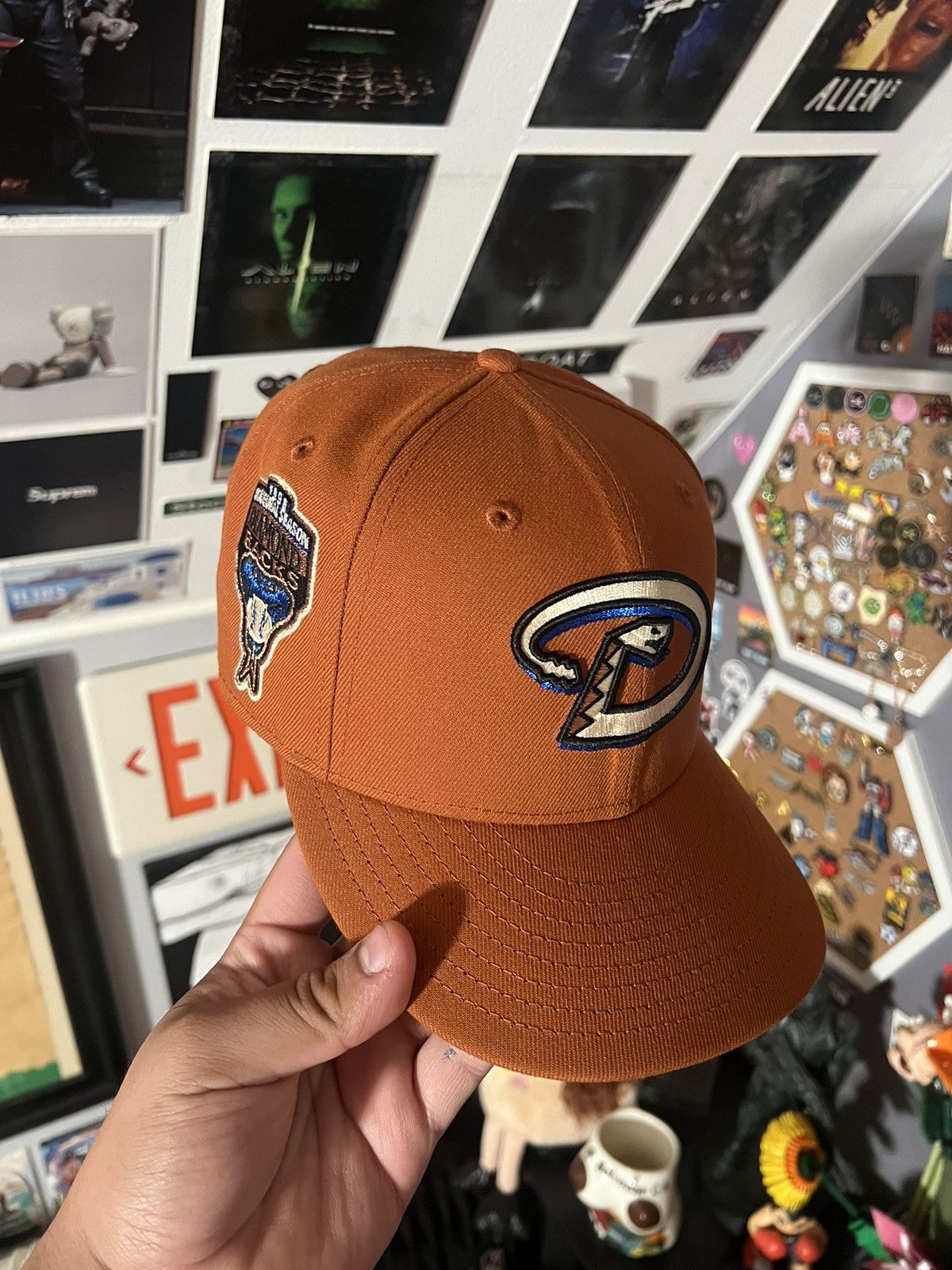 image of Hat Club x New Era Rust Orange 7 3/8 Diamond Backs, Men's