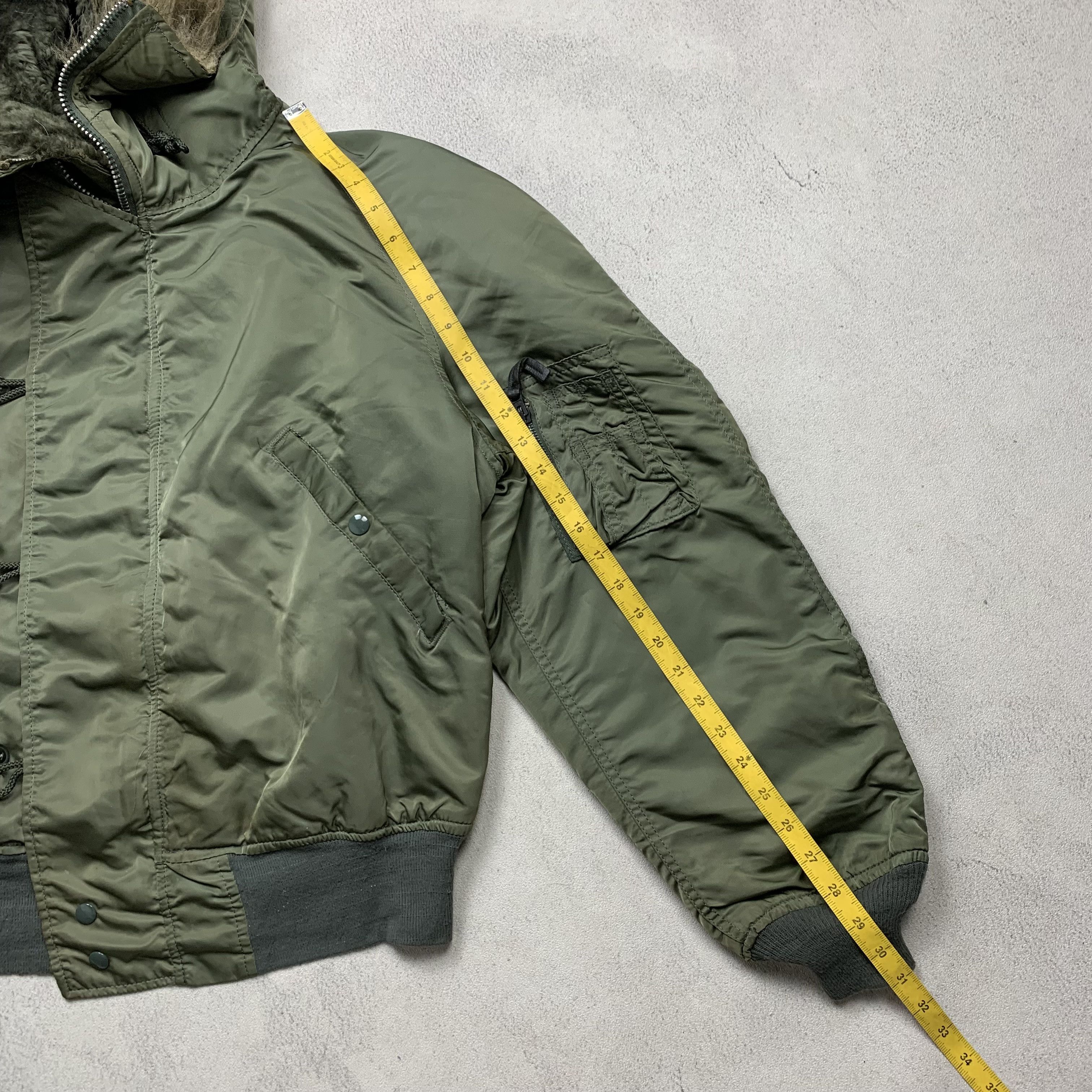 Vintage Alpha Industries N2B Faux Fur Bomber Jacket