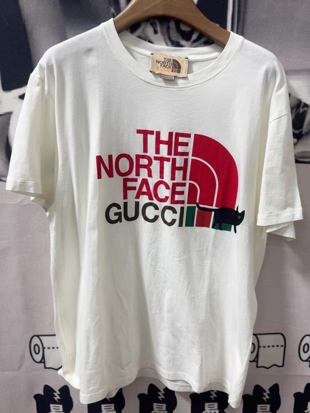Gucci GUCCI x THE NORTH FACE Cat Crew Neck Tee K13 Size S / US 4 / IT 40 - 1 Thumbnail