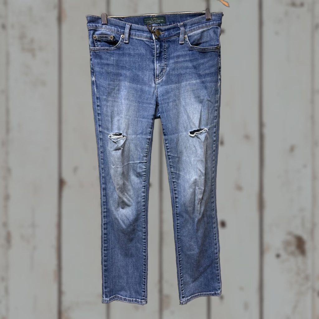 Ralph Lauren VINTAGE Ralph Lauren Jeans Co Women Jeans Distressed Bootcut Western 6P Blue Denim Regular Female Girls Womens Size 28" / US 6 / IT 42 - 1 Thumbnail
