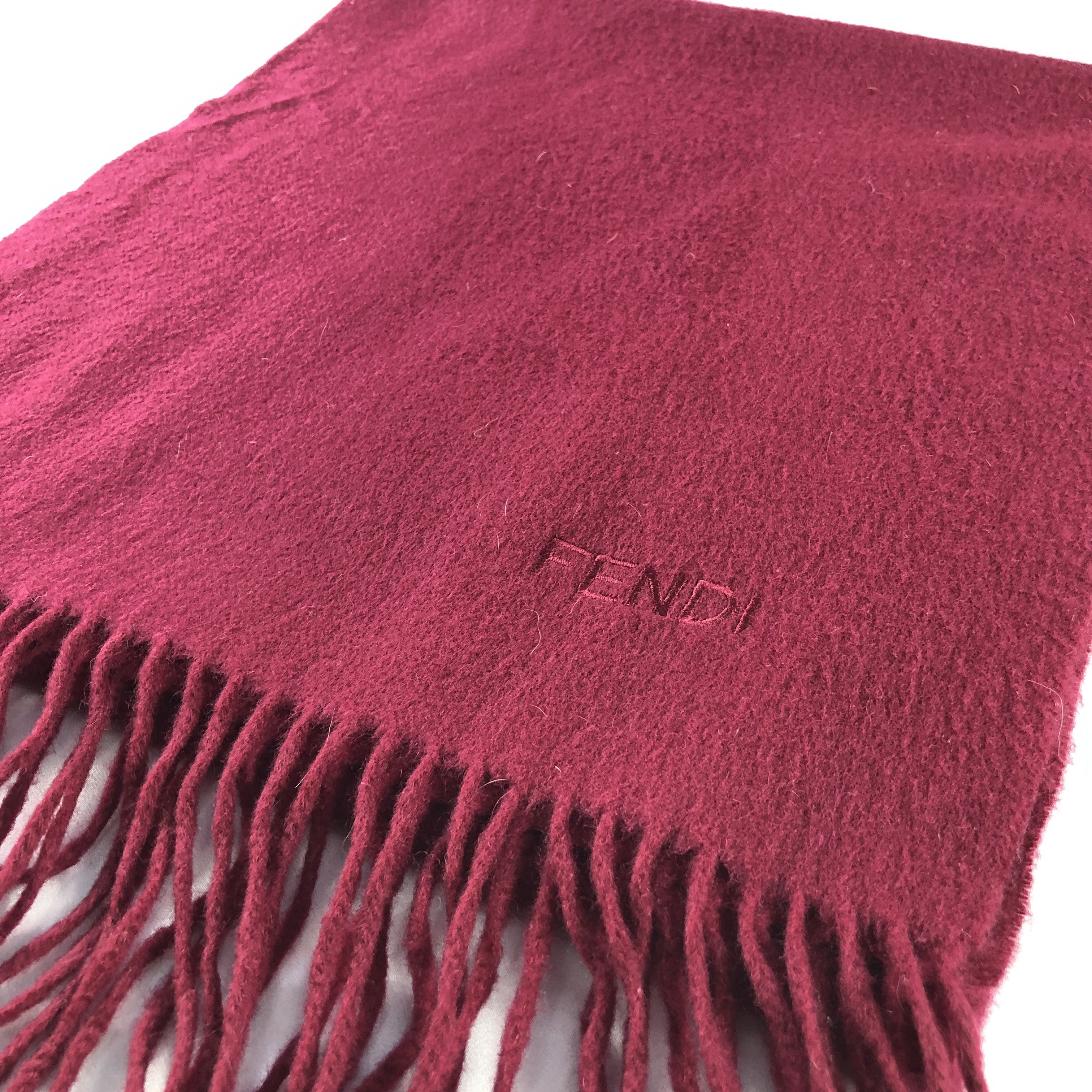 Fendi Fendi Plain Cashmere Muffler Scarf Neck Wrap V2839 Size ONE SIZE - 4 Thumbnail