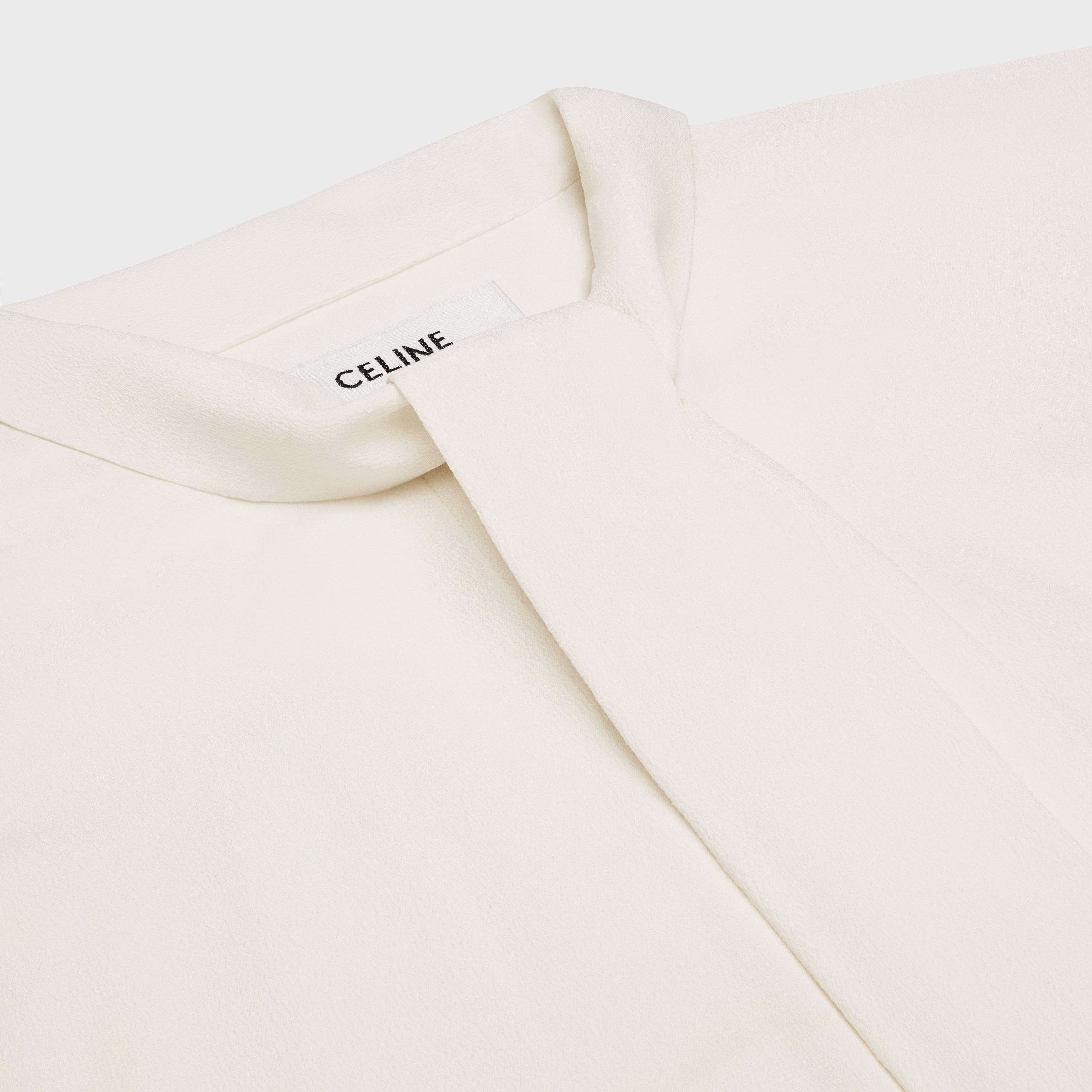 Celine o1w1db10925 2B104008D Lavallière Blouse in Beige Size M / US 6-8 / IT 42-44 - 3 Thumbnail