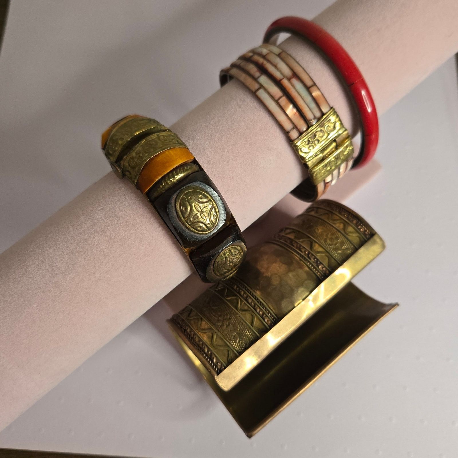 Poeme Bohemian Vintage Boho Jewelry Lot Mixed Metals Bangles Cuff Set Size ONE SIZE - 3 Thumbnail