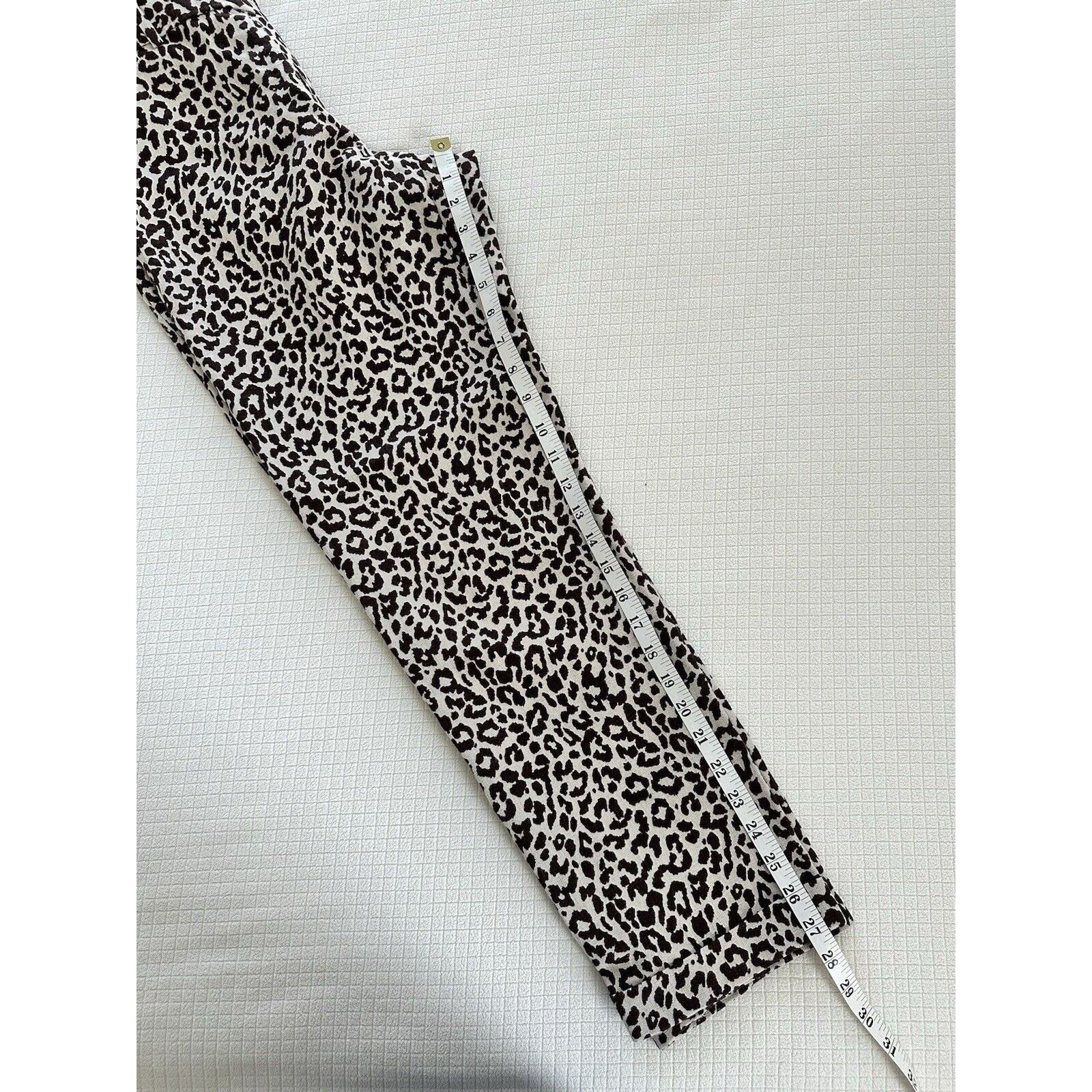 J.Crew J Crew Cafe Capri Leopard Print 100% Linen Pants Size 8 NWOT Size 30" / US 8 / IT 44 - 5 Thumbnail