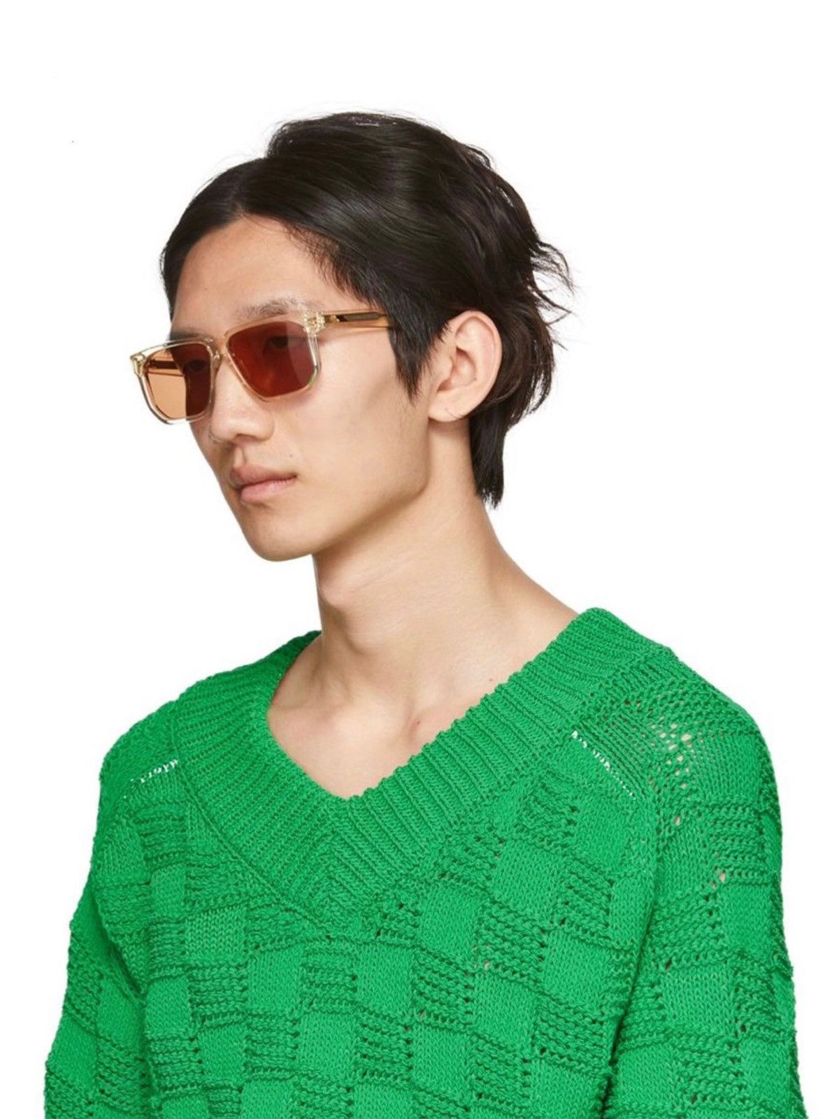 Bottega Veneta Bottega Veneta Transparent Square Sunglasses Size ONE SIZE - 3 Thumbnail