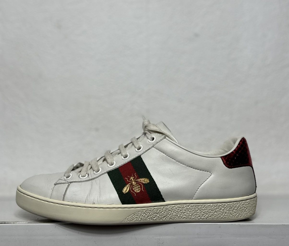 Gucci Gucci GG Leather White Sneakers luxury Size US 7.5 / EU 40-41 - 4 Thumbnail