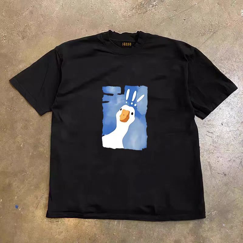 Japanese Brand × Vintage Black casual retro cartoon duck print t-shirt Size US M / EU 48-50 / 2 - 1 Thumbnail