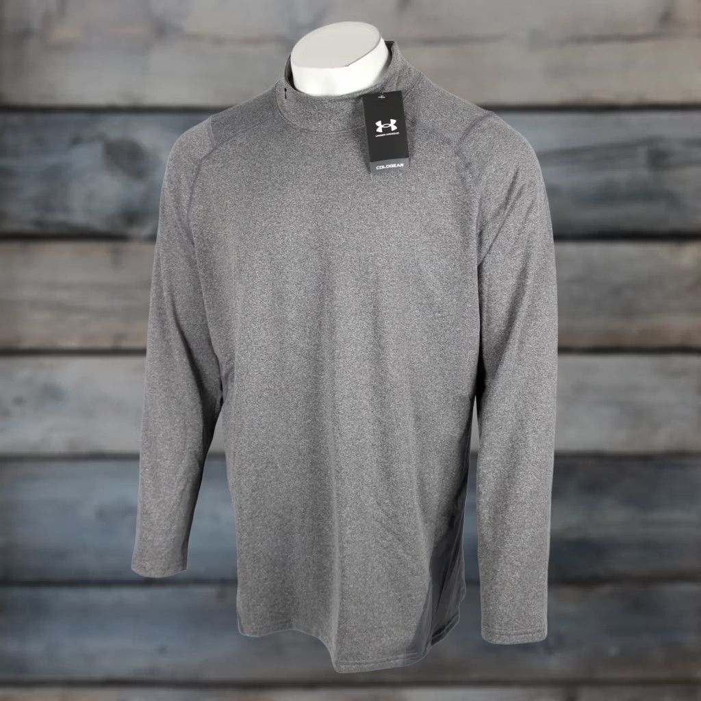 Under Armour Under Armour Men's Cold Gear Fitted Crew Long Sleeve Shirt M Medium Gray Fitted Size US XXL / EU 58 / 5 - 1 Thumbnail