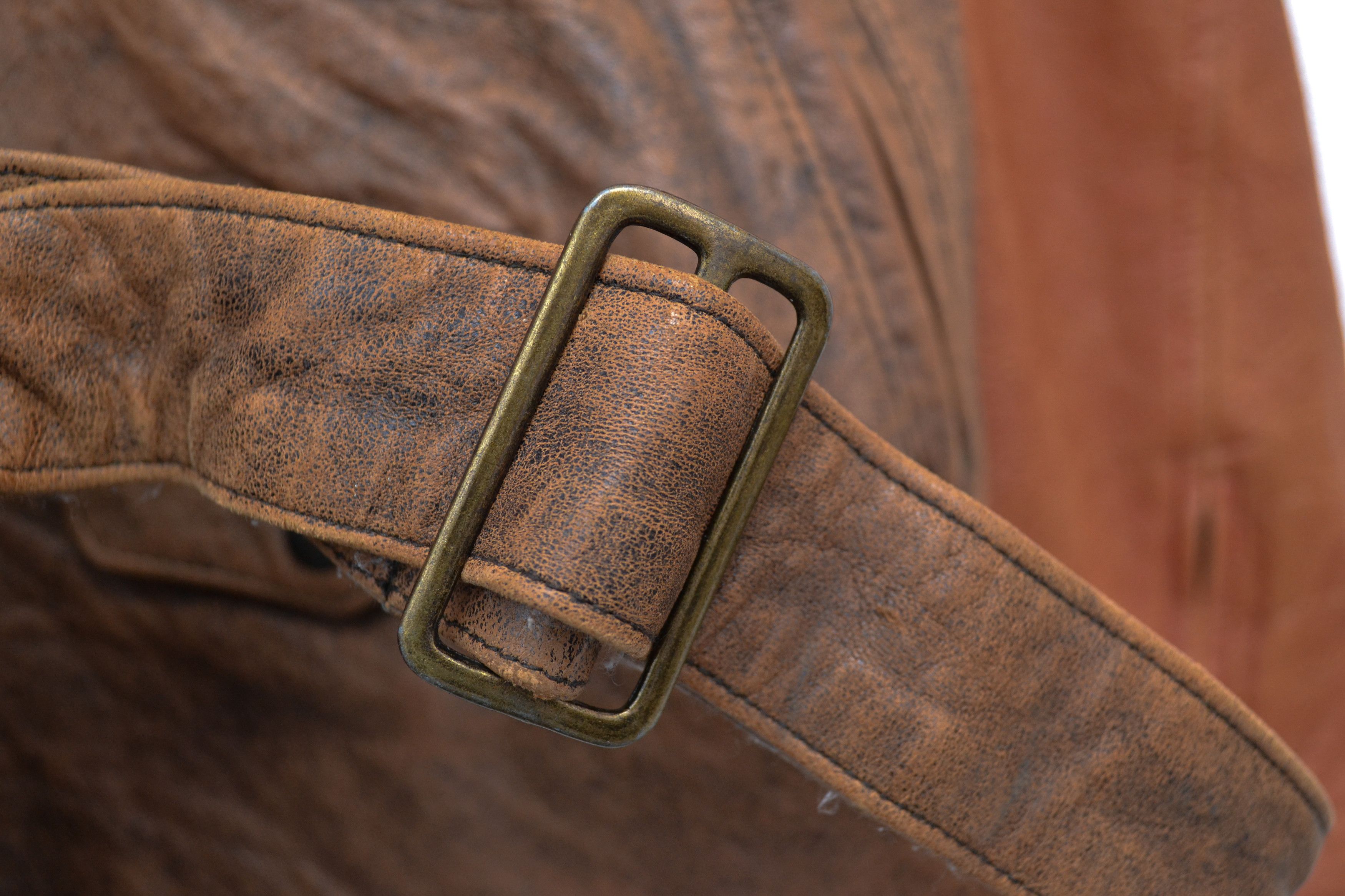 DKNY Vintage 80’ DKNY 100% Leather Men’s Brown Motorcycle Style Size US S / EU 44-46 / 1 - 9 Thumbnail