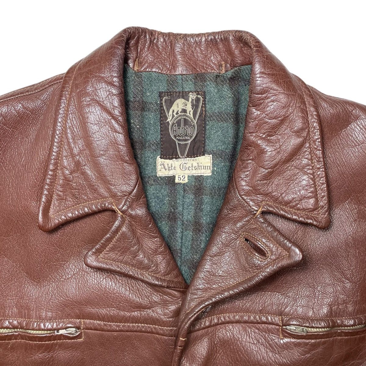 Vintage 1940s Swedish Goatskin Jacket - M/L Size US L / EU 52-54 / 3 - 4 Thumbnail