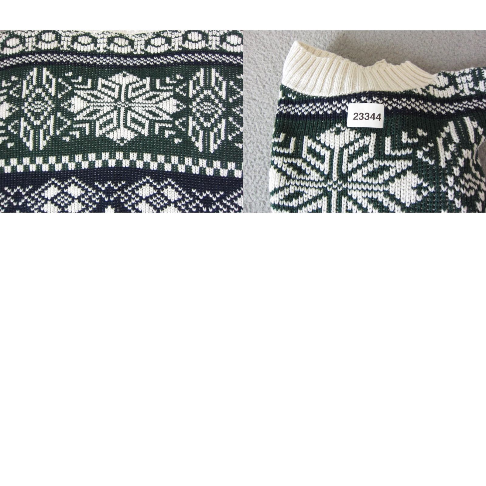 Vintage VINTAGE Sweater Mens M White Green Blue Diamond Chunky Knit Textured 90s Pullover Crew Neck Long Sleeve Knit Regular Mens Size US M / EU 48-50 / 2 - 8 Thumbnail