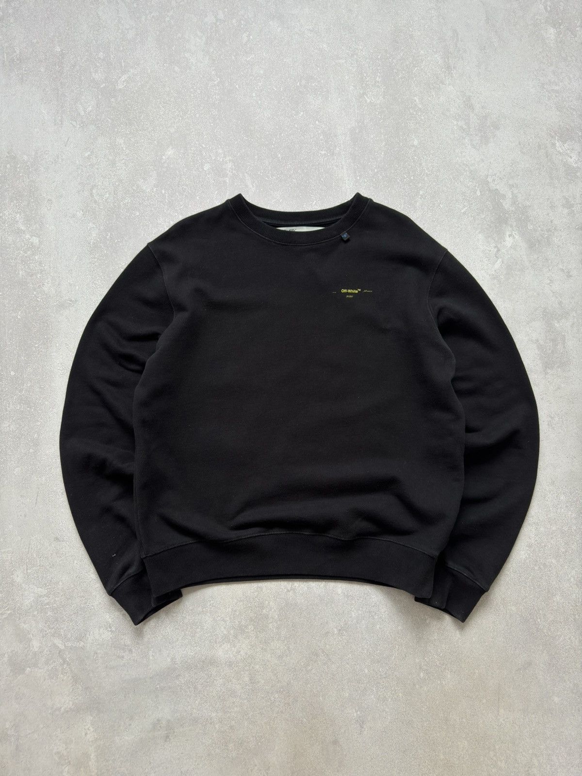 Designer × Off-White Off-White Black Sweatshirt Acrylic Arrow Big Logo Size US L / EU 52-54 / 3 - 7 Thumbnail