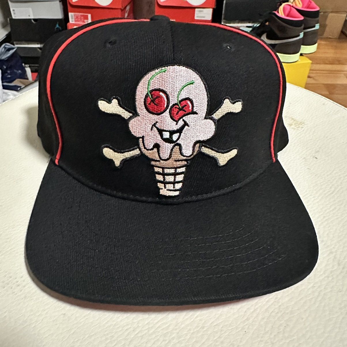 Icecream Cone & Bones 6 Panel Flat Peak Cap Size ONE SIZE - 1 Thumbnail