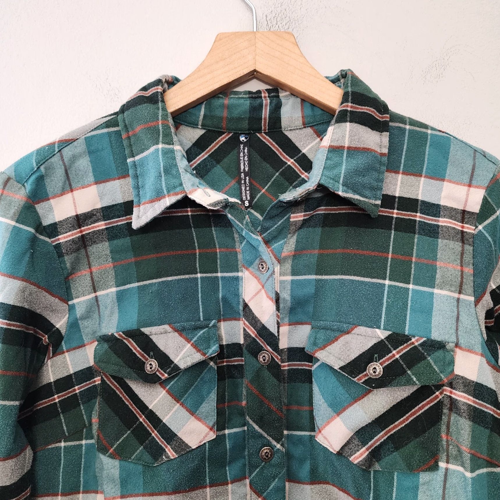Vintage Kuhl Shirt Womens Small Blue Green Greta Plaid Outdoor Hiking Polyester Flannel Button-Up Size S / US 4 / IT 40 - 4 Thumbnail