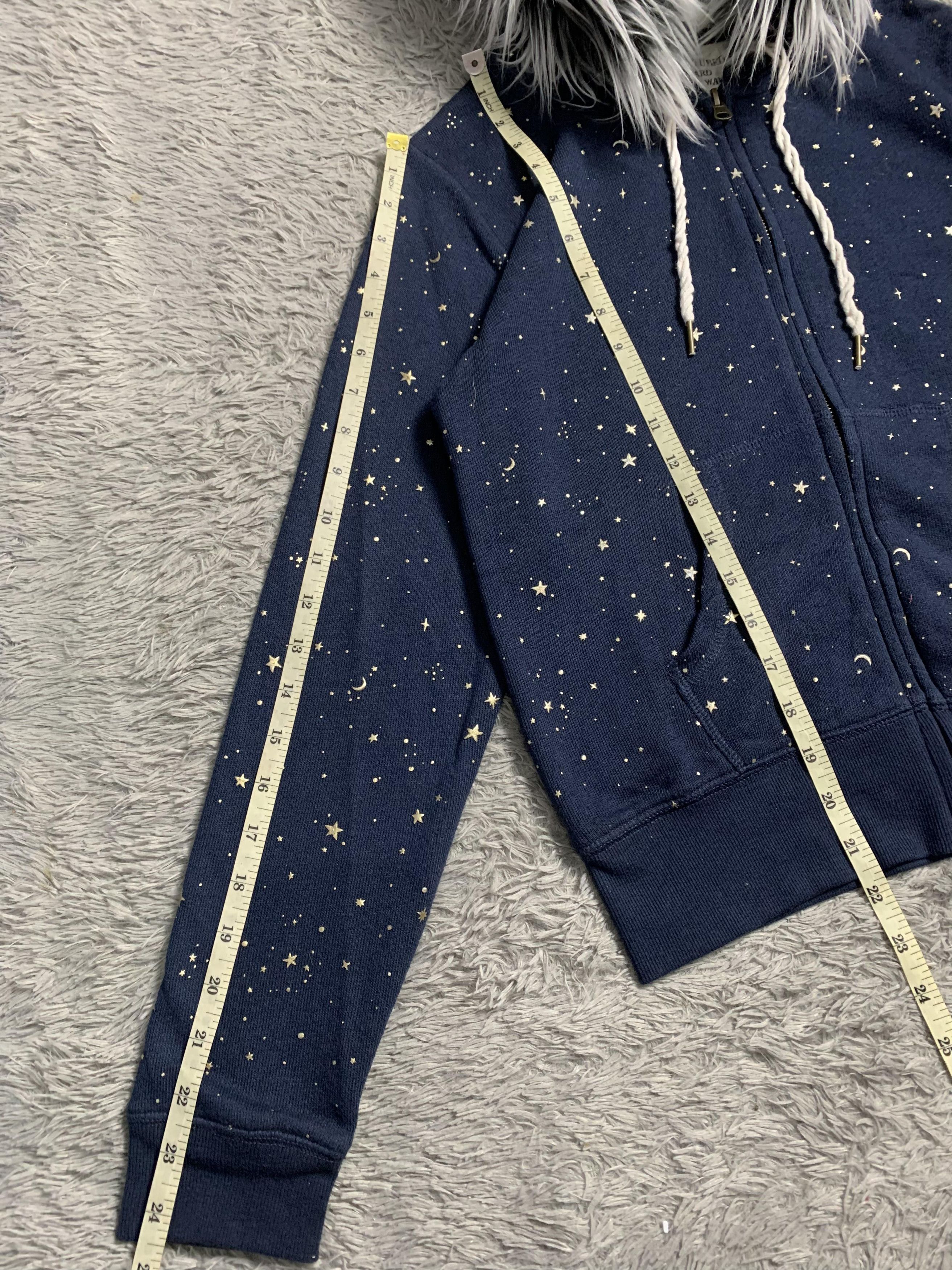 Japanese Brand Japan Brand Tip Top Night Sky Moon Stars fur Hoodie Size US M / EU 48-50 / 2 - 6 Thumbnail